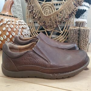 Born Nigel Shoes Loafers Mens 10M Slip On Leather Brown Comfort Professional